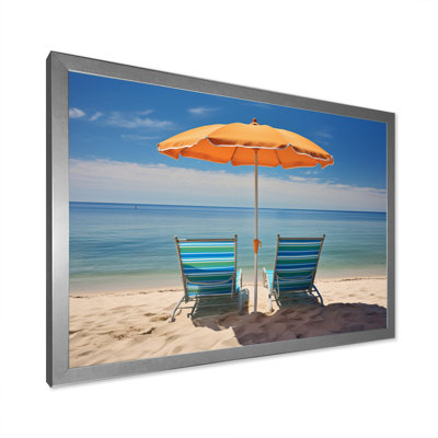 " Teal Beach Chairs II "
