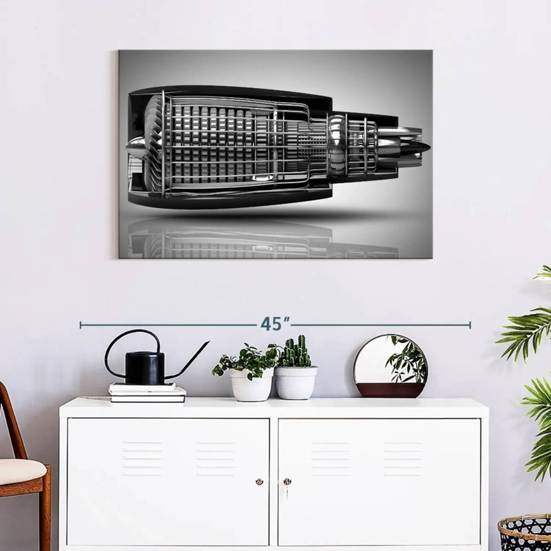 Mehar Aircraft Engine Details, 24" H x 36" W