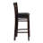 4 Count- Wooden Ladder Back Bar Chairs with PU Leather Upholstered Seat