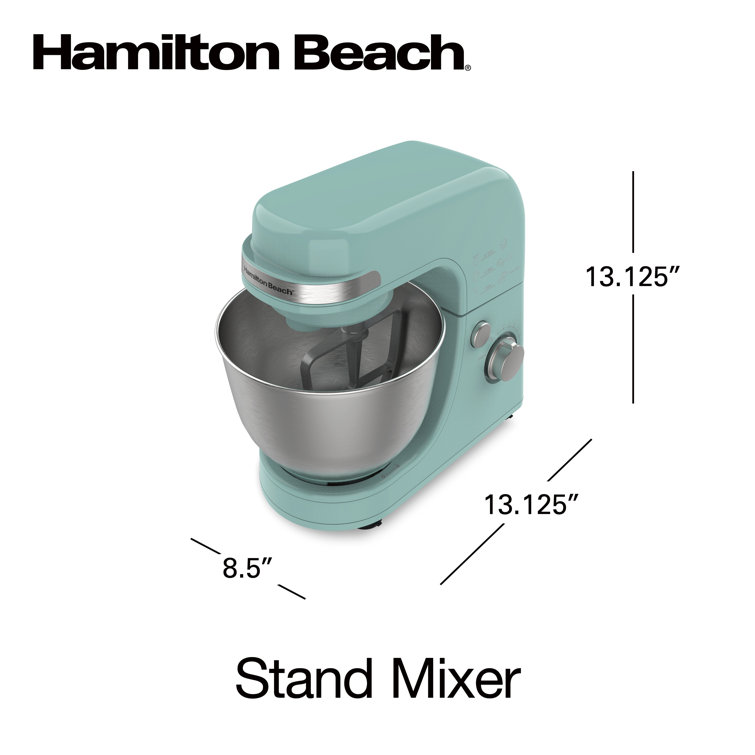 Hamilton Beach Electric Stand Mixer, 4 Quart Stainless Bowl, 7