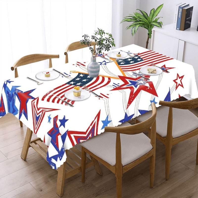 Housse pour table avec drapeau festonné 60 po x 120 po avec bords festonnés, famille et carnaval
