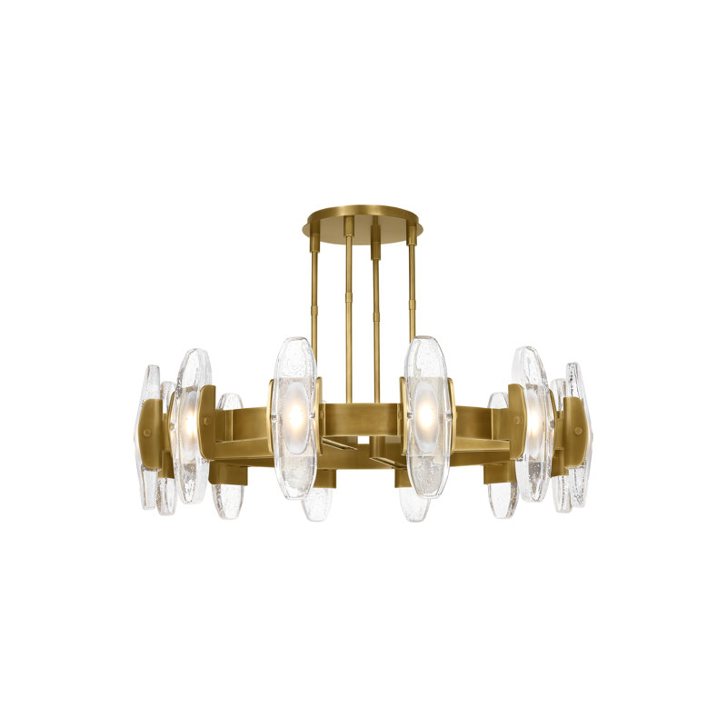Wythe 12 - Light LED Chandelier, Plated Brass