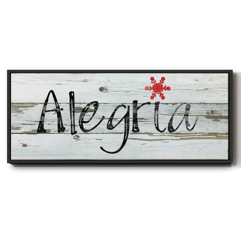 Alegria- Framed Canvas, 8" H x 20" W