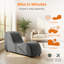 Chaise longue en velours gris foncé pour le yoga et la méditation-416946092