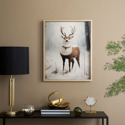 «Christmas Holiday Art», série 2, reproduction encadrée CLXV - bois massif