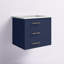 Ensemble de meuble-lavabo mural simple 24 po Aurilla avec comptoir en céramique blanc vert forêt et tablette droite Aurilla-641886403-737632749-737632750