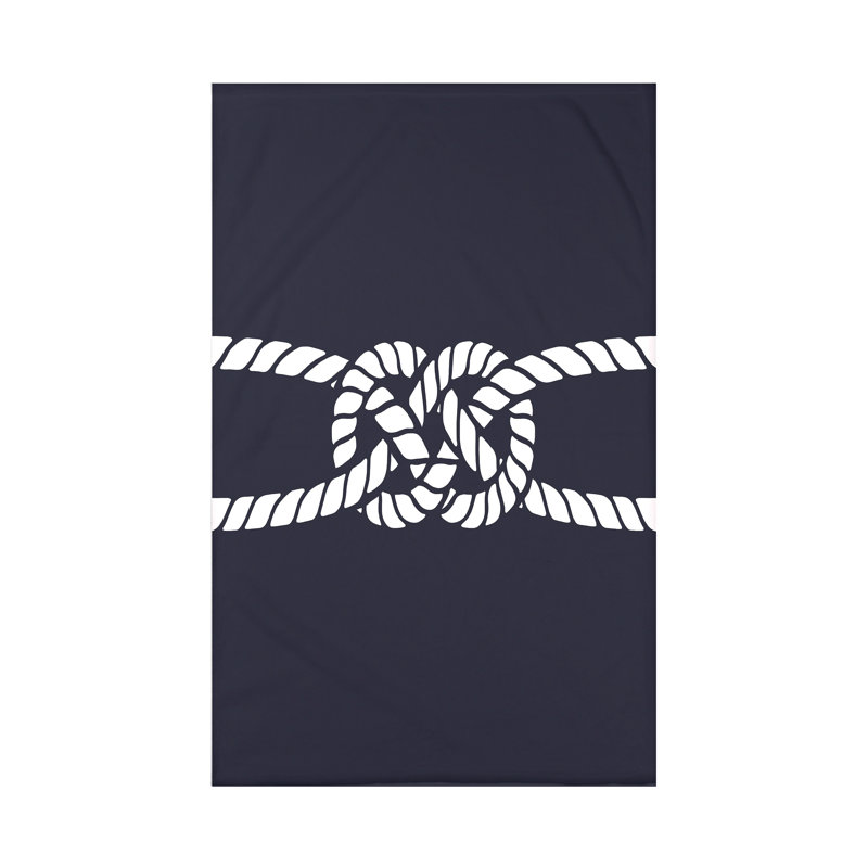 Jeté Nautical Nights, L 60 po x l 50 po x P 0,5 po, Bleu marine