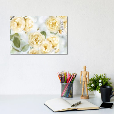 Yellow Rose Garden III by Joanna Lane - Wrapped Canvas Print