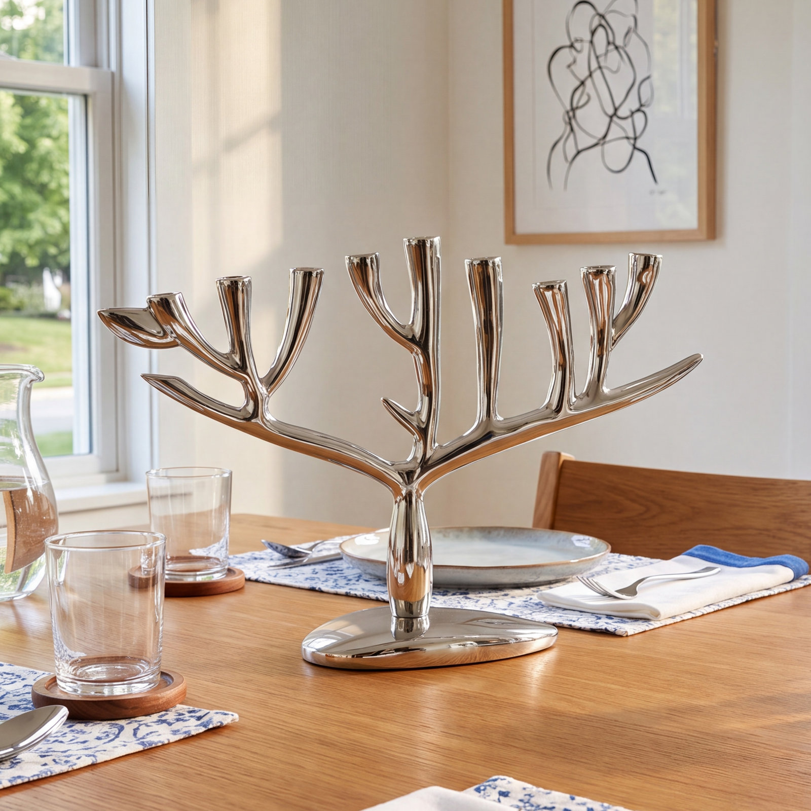 Nambe Tree of Life Menorah