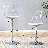 2-Piece Modern Acrylic Swivel Adjustable Counter Stools with Footrest-485219424
