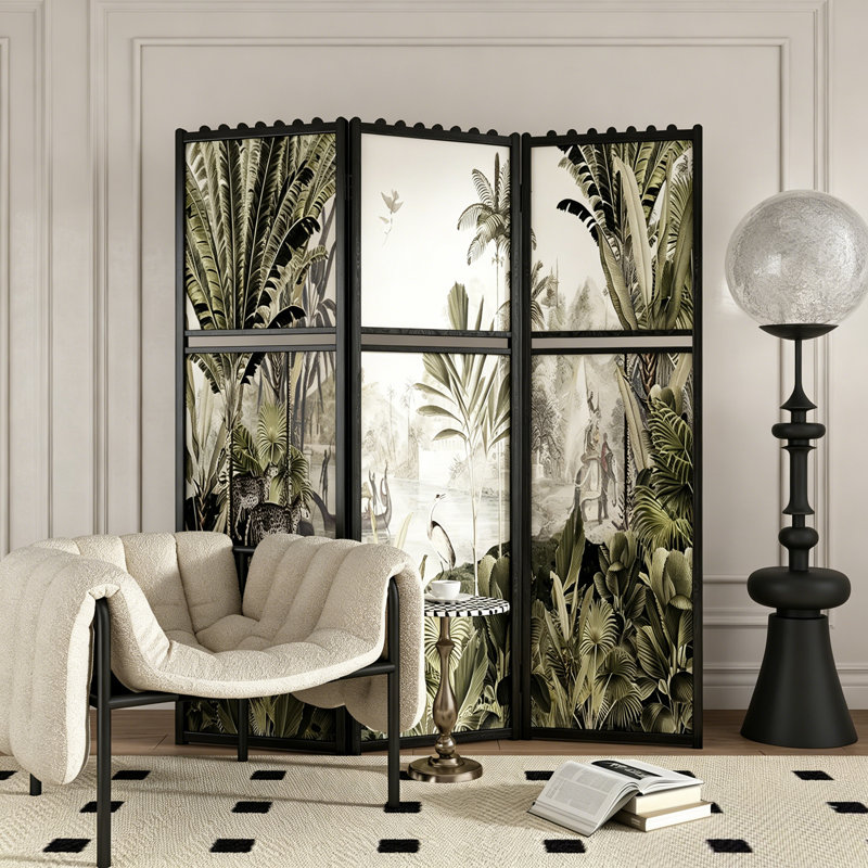 Paravent Mid-Century Botanical