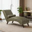 Chaise longue en tissu avec coussin traversin et silhouette incurvée Unarepos Tech-1007351920