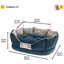 Velvet Bolster Pet Bed-50391597-50391600