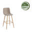 Upholstered Counter Stool with Metal Frame-1962272760