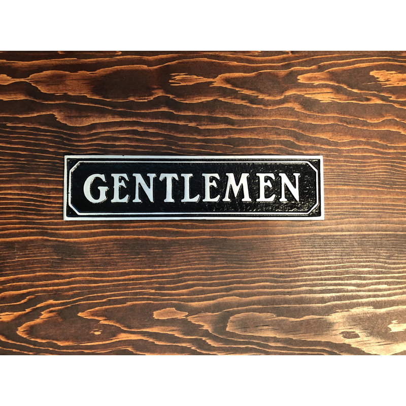 Panneau de porte Gentlemen, Aluminium poli brun