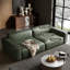Canapé modulaire vert en cuir véritable-1789350255-1789350243-1789350241