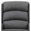 Chaise berçante grise avec accoudoirs évasés