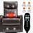 Faux Leather Heat Massage Manual Recliner Chair With Rocker And Swivel For Living Room-921220057