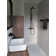 LAVANDA Metal Floating Shelf with Towel Bar