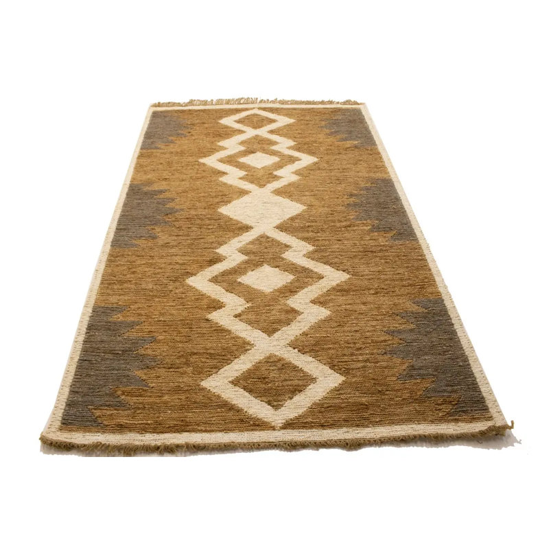 Tapis tressé moderne en jute Sumak 5X8