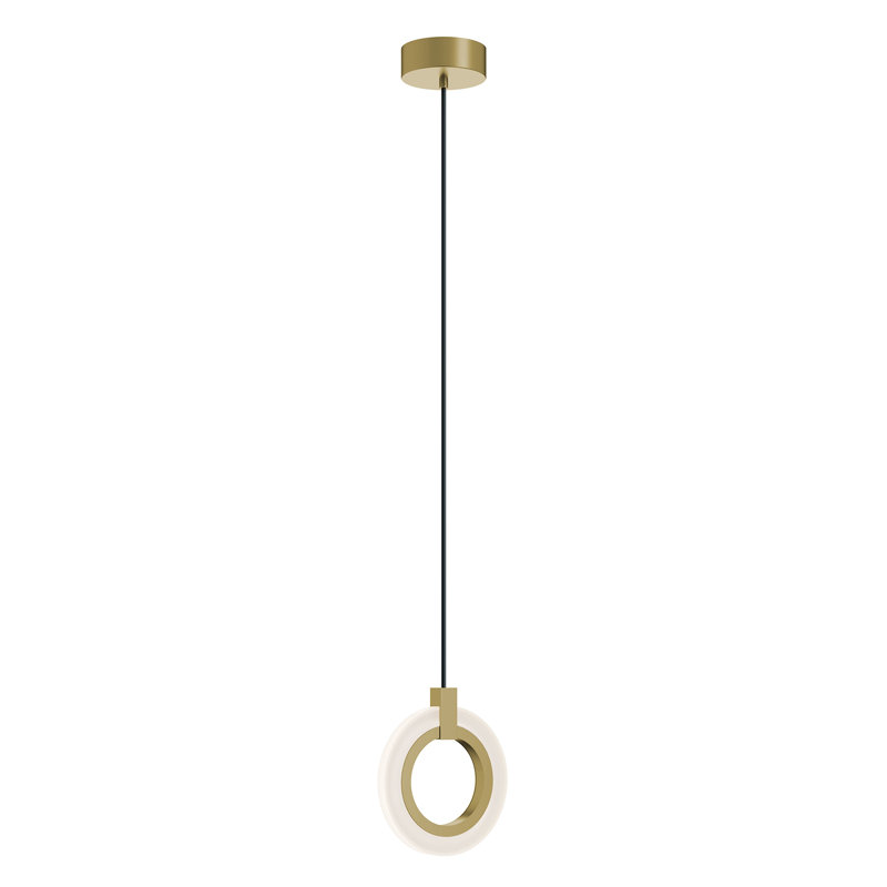 Luminaire suspendu DEL 8 po Nakyiah, Laiton clair antique