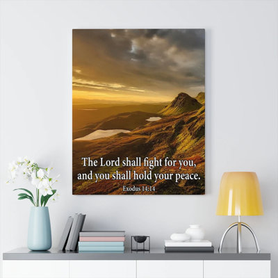 The Lord Shall Fight For You - Wrapped Canvas Print
