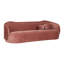 92.5" Mauve Textured Performance Velvet Sofa-2019215415