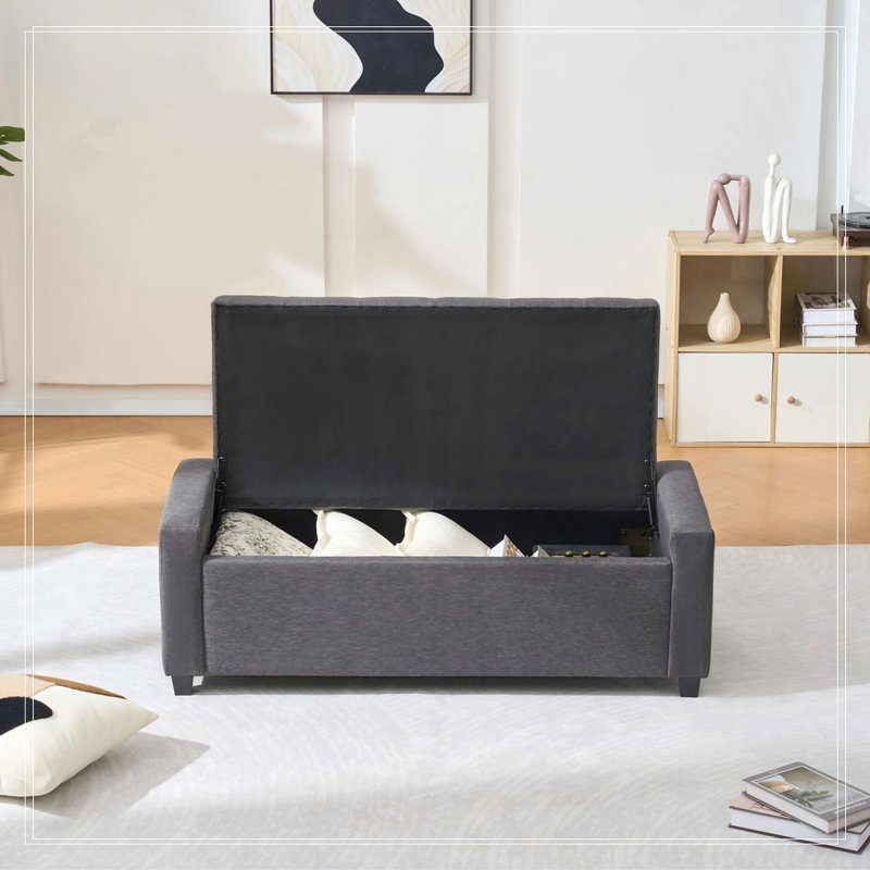 Banc de rangement pour chambre 48 ", Gris