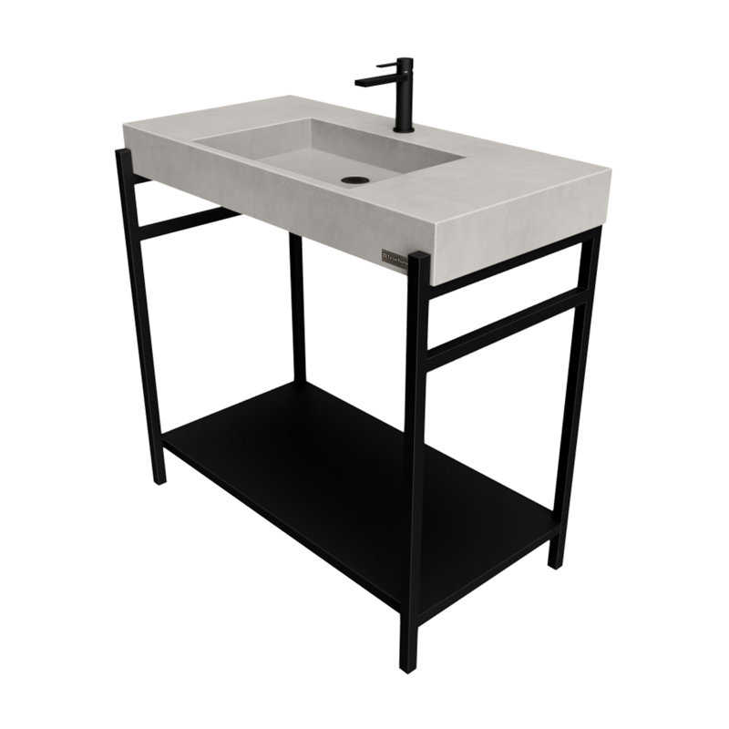36'' W Single Vanity, Storm, Brushed Nickel, Single Hole