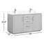 Meuble-lavabo double 60 po avec plateau en pierre composite et miroir Cloverfield-93496134-93496135