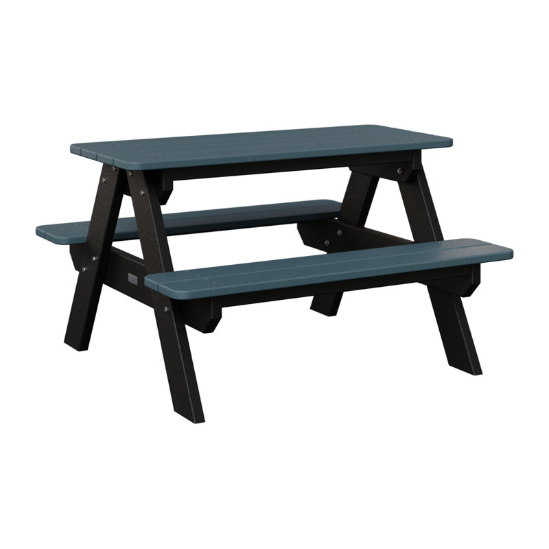KIDS Outdoor Conversation Set, Slate Top/Black Base