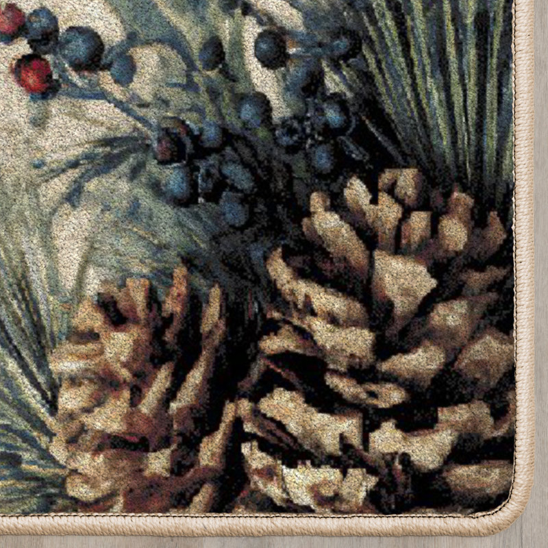 Coin de pomme de pin, 5'4"x7'8" Rectangle