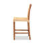 Tabouret de bar Mid-Century moderne en rotin naturel et bois d'acajou