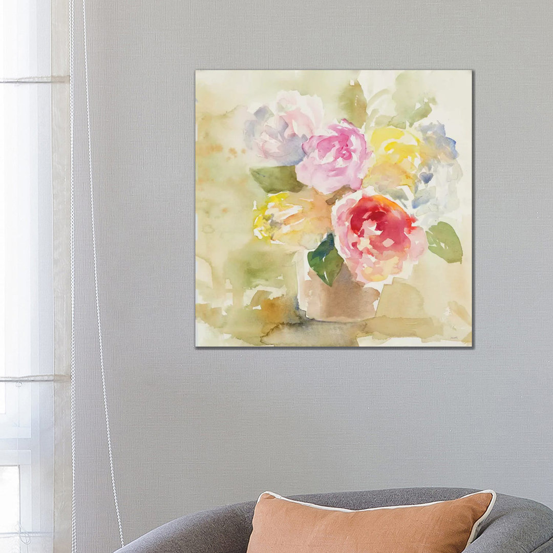 Graceful Bloom Basket by Lanie Loreth - Wrapped Canvas Gallery-Wrapped Canvas GiclÃ©e