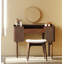 Bureau de maquillage multifonctionnel en bois massif noyer noir Mid-Century