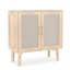 Buffet japonais en rotin pour cuisine, chêne clair-129523450