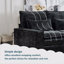 Canapé modulaire en chenille 99 po Kamanda avec repose-pieds et coussins de dossier Kamanda-118568670