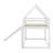 Twin Size Space-Saving Wooden House-Shaped Bunk Bed With Full-Length Guardrail, Slide And Ladder-863974373