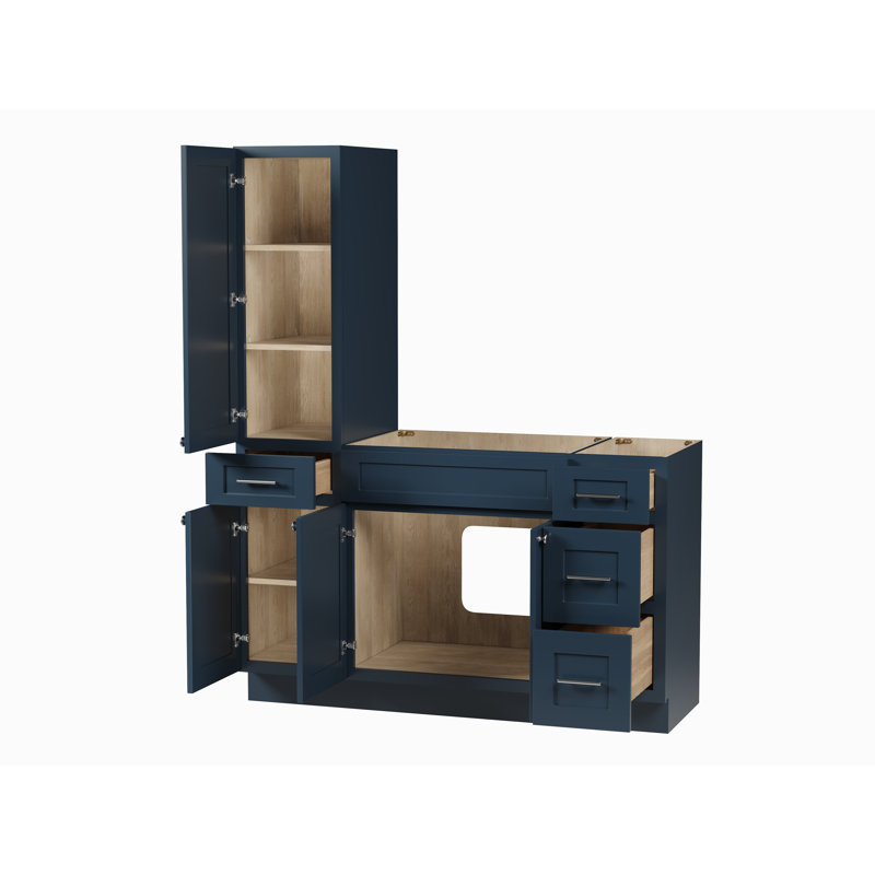 Meuble-lavabo simple 57 po Disar, Bleu