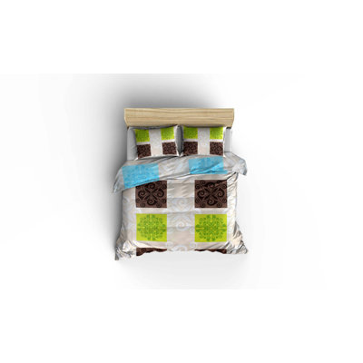 Cotton Geometric Shapes Duvet Cover
