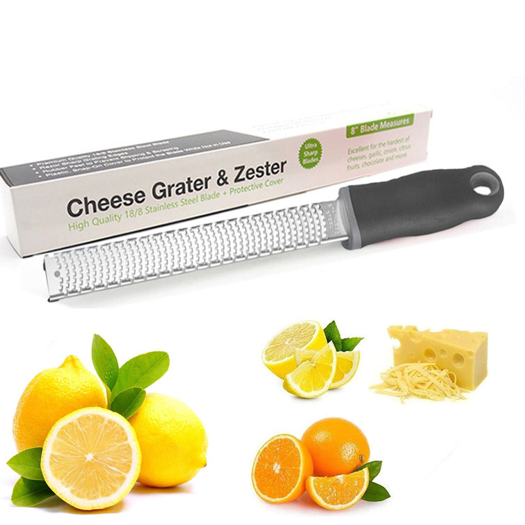 Cheese Grater With Handle, Lemon Zester Graters For Kitchen, Stainless  Steel Hand Grater For Ginger Garlic Nutmeg Chocolate Fruits Vegetables,  Sharp Zester Grater, Non-slip Handle Lemon Grater, Kitchen Gadgets, Tools  On Sale