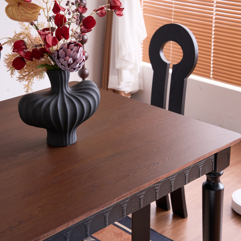 Table de salle à manger en bois de frêne massif français, H 29,5 po x L 55,1 po x l 31,5 po