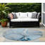 Tapis intérieur rond rond antidérapant 8 pi