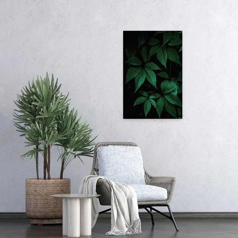 Art contemporain contemporain abstrait palmier, H 24 po x l 16 po