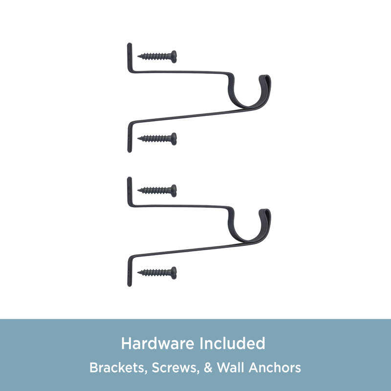 Andover Scroll Hook 5/8" Black Adjustable 0.625'', 28" - 48"