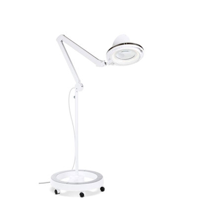 55'' White LED Swing Arm Floor Lamp