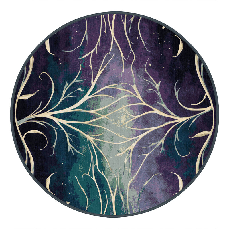 Starlight Branch Rug, Round 8'