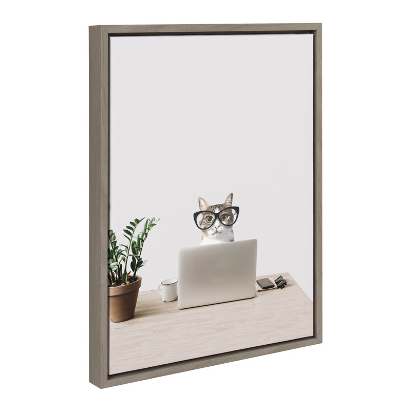 I’m Cathy, I work in Accounting by The Creative Bunch Studio Framed Canvas Wall Art Print