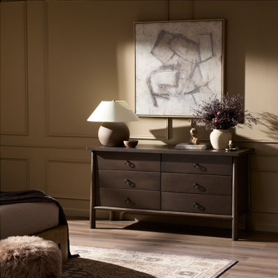 Commode 6 tiroirs Freddie - Brun