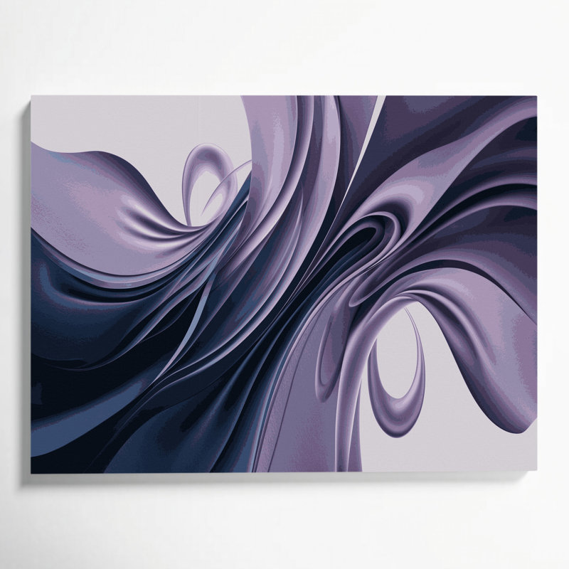 "Gradient Abstract" 14, art mural sur toile grise, H 12 po x l 18 po